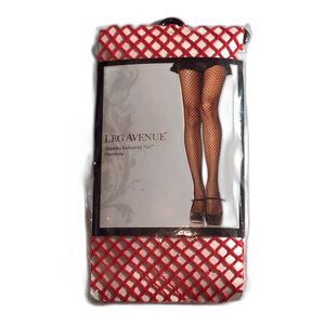 Leg Avenue: Red Spandex Industrial Net Pantyhose​
